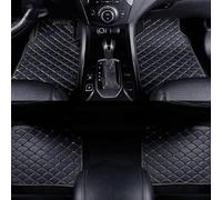 4 pcs Custom Leather Car Floor Mats for Fiat 500 Electric (E) 2021 2022 2023 2024, Auto Front Rear Row All Weather Waterproof NonSlip Carpet Set Interior Accessories,Blackblue