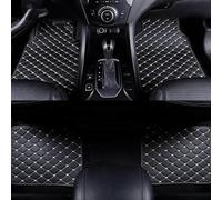 4 pcs Custom Waterproof Anti-Slip Car Floor Mats for Fiat Abarth 595 X290 2012~2022,Front Rear Full Set leather floor mats,PU leather,B-black beige
