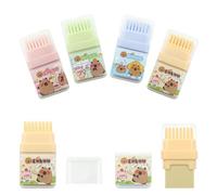 4 Pcs Cute Capybara Eraser, Cute Animal Capybara Rubber, Capybara Eraser with Brush for Students School Office Supply Stationery