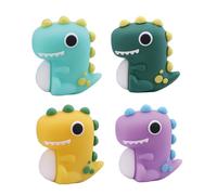 4 Pcs Cute Dinosaur Pencil Sharpener Cartoon Pencil Sharpener Small Manual Pencil Sharpeners Kawaii PVC Sharpeners Stationery School Office Supplies (4Pcs Dinosaur - 2)