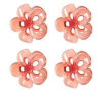 4 PCS Cute Hair Clips Summer, Acrylic Hair Clip, Cute Beach Claw Clips For Thick Hair, Flower Hair Claw Clips For Women, Hibiscus Flower Hair Clip Set, Hawaiian Flower Claw Clips