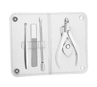 4 Pcs Cuticle Trimmer With Pusher And Scissors Remover Nails File Stainless Steel Pedicure Manicure Tool