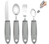 4 Pcs Cutlery for Arthritic Hands,Disability Aids Cutlery for Disabled Hands, Disabled Cutlery for Adults Adaptive Eating Drinking Utensils, Arthritis Aids for Disabled People Elderly Parkinson