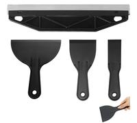 4 PCS Cutting in Tools for Painting, Paint Guard, Decorating Tools, Multi-Purpose Straight Paint Guard, Paint Trim Guard Wallpaper Scraper Paint Shield for Decorating Tools (Black)