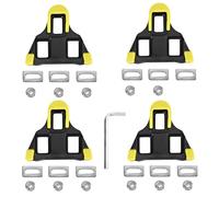 4 Pcs Cycling Cleats, Cycling Cleats for Shimano SPD-SL, Yellow Metal Cleat, Suitable for Outdoor take a bike
