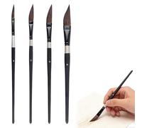 4 PCS Dagger Tip Artists Paint Brushes Set,Specialist Watercolour Brushes for for Artists and Beginners and,Ideal for Gouache,Gouache,Ink Painting