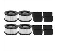 4 Pcs DC5151H HEPA Filter for DC5151H DC515 DCV517 DCV517B Wet Dry Vacuum, with 8 PCS Foam Sleeve Filter