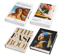 4 PCS Decorative Books for Home Décor, Fashion Fake Book Set, Decorative Faux Books, No Pages Faux Office Decor Book Simply Aesthetic, Stacked Modern Book for Home Table Bookshelf (Color)