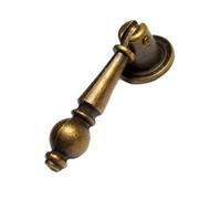 4 Pcs Decorative Bronze Drawer Pulls Vintage Copper Door Handles Antique Retro Knobs with Screw For Furniture Cabinet Cupboard Dresser Wardrobe Closet Small Size (Disk Dia:3/4", Height:2-1/2")
