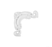 4 PCS Decorative Corner Flowers, Retro Style Self-Adhesive Trim for Door Frame, Cabinet, Bed Headboard or Background Wall Decoration (White)