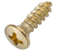 4 pcs Decorator Screws #6 x 1/2 in Oval Head Phillips Drive Brass Plated