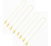 4 PCS Dental Bib Clips,Adjustable Lightweight and Portable Metal Dentist Bibs Clips Napkin Bib Holder Bib Clips Neck Chain for Runners Dentists Youth Adult Seniors and Elderly,Gold,LXLVOUEG