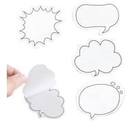 4 Pcs Dialogue Shapes Sticky Notes - Speech Bubble Sticky Notes Set for School/Office Memo