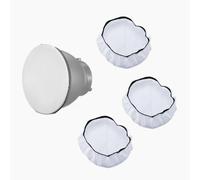 4 Pcs Diffuser Lamp Sock Soft Diffuser Lamp Cover 7 Inch Standard Cloth Diffuser Light Sock Reflector Lamp Sock for Strobe Flash Light Speedlight (White)