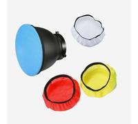 4 Pcs Diffuser Lamp Sock Soft Diffuser Lamp Cover 7 Inch Standard Cloth Diffuser Light Sock Reflector Lamp Sock for Strobe Flash Light Speedlight (4 Colors)