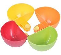 4 Pcs Dip Clips Table Bowl Plate Grab Clip-on Dip Holders Kitchen Condiment Sauce Dipping Cups for Spices, Tomato, Sauce, Salt, Sugar, Vinegar