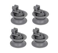 4 Pcs Dishwasher Upper Rack Roller, Smooth Running Clip-On Wheels Compatible with Bosch 00611475, Solves Noise & Door Closing Issues, Easy Install Repair Parts