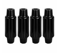 4 Pcs Dock Post Bumper with Slot Design, Heavy Duty Dock Protector, Fits Up to 2 Inch Pipe, Marine Dock Bumper for Boat, Kayak, Pier Protection (4, Black)