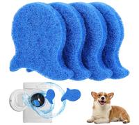 4 PCS Dog Hair Remover for Laundry, Reusable Laundry Pet Hair Catcher, Pet Hairs Clothes Remover, Pets Lint Catchers Balls for Bedding, Clothes, Hairs Catcher Lint Removers for Washer & Dryer (Blue)