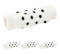 4 Pcs Dog Socks, Cartoon Pattern, 3.9 x 1.4 in with Non-Slip Sole, Knitted Dog Leg Warmers for Small Pets Under 7.7 lbs