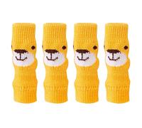 4 Pcs Dog Socks Knitted Knee Pads Knee Protector for Indoor Wearing Knit Pet Socks Multiple Sizes Pet Dog Pads to Licking for Small Dogs Boy Girl