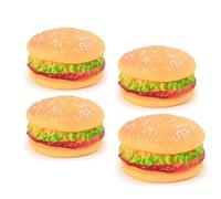 4 Pcs Dog Teeth Cleaning Toy for Training,Bite-Resistant Dog Toys Squeaky Chewing Toys Tooth Cleaning Supplies,Hamburger Pet Squeak Toys,Golden Retriever Pets,etc,Training, Sofa Damage Prevention