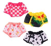 4 Pcs Doll Nappies for 14-17 Inches Baby Dolls, 4 Different Patterns and Styles Reusable Nappies, Baby Doll Nappies Doll Accessories Set Dolls Clothes, Gifts for Children
