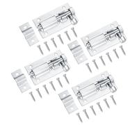 4 Pcs Door Bolt Lock Latch, 3 Inch Stainless Steel Heavy Duty Barrel Sliding Latch Lock, Strong Door Security Bolts with Screws for Shed Doors, Gates, Outhouse Doors, Bathroom(76 mm, Silver)