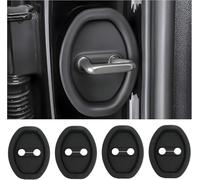 4 PCS Door Latch Lock Cover for Ford Kuga (CX482) Titanium/X/St Line 2019-2023 2024 2025, Anti-Rust Silicone Car Door Protector, Shock Absorption Doors Lock Latch Guard Protection,Black