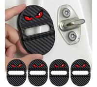 4 Pcs Door Lock Striker Covers for Citroen e-Mehari 2016-2023, Premium Auto Interior Latch Protector Cap Styling Replacement Accessories,Red