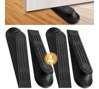 4 Pcs Door Stoppers Rubber Door Stop Heavy Duty Non-Slip Door Wedges Stopper for Floor Non-Slip on Tiles/Carpet/Parquet Doorstop Ideal for Homes, Offices, Workshops