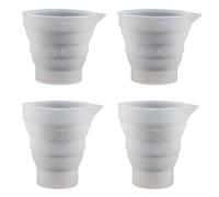 4 Pcs Dosing Ball for Liquid Detergent,50ml, 100ml Foldable Measuring Cups,Washing Liquid Dispenser Suitable for Molds, Paint Pouring, Kitchens, Laboratories