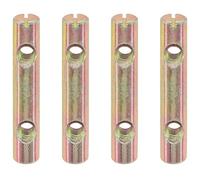 4 PCS Double-Hole Barrel Nuts, Zinc-Plated Carbon Steel Nut with Flat-Slot Design (M6 x 60mm)