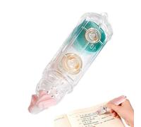 4 Pcs Double Sided Tape Pens Journaling Supplies Adhesive Correction Tape with 360 Degree Rotation - for DIY Journaling School Packaging Art Home Photo Projects