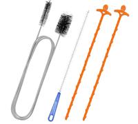 4 PCS Drain Cleaner Tool Set, Sink Unblocker Tools, Multifunctional Plumbing Tools, Drain Unblocker Cleaner Brush Tool, Reusable Shower Drain Unblocker Tool for Bathroom Shower & Kitchen