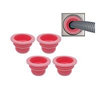 4 Pcs Drain Pipe Hose Seal Deodorant Silicone Plug, Washing Machine Drain Hose Seal Plug, for Bathroom Kitchen Laundry Pipe Sewer Seal(Pink)