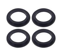 4 Pcs Drain Pipe O Ring Silicone Gaskets, 40mm Sink Replacement Gasket Hose Convex Seal Fittings Spare Parts, Black