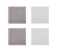 4 Pcs Drain Protectors with Sucker, Anti-Slip Strong Adsorption Square Bathtub Stopper, Durable Silicone Sink Strainer, Shower Hair Catcher, Hair Catcher Filter Trap for Kitchen Bathtub Bathroom