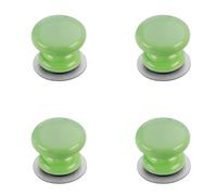 4 Pcs Drawer Knobs Modern Self-Adhesive Wood Cabinet Knobs Self Stick No-Drill Wardrobe Door Knobs Cupboard Knobs Stick on Furniture Dresser Handles for Children,Bathroom (Green)