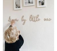 4 Pcs Dream Big Little One Wooden Nursery Wall/Decor Babyroom Wall Art/Neutral Nursery Sign/Childrens Room Sign for Boys Girls Bedroom Home Farmhouse Living Playroom