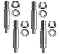 4 Pcs Dryer Front Back Drum Support Roller Shaft Kit for Whirlpool, Left and Right Hand Thread W10359271 W10359272, Steel Repair Part, Front and Back Shafts, Compatible with Whirlpool Dryers