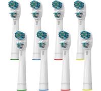 4 Pcs Dual Clean Replacement Toothbrush Heads Compatible with Oralb Electric Toothbrush, Double Heads and Soft Bristle for Superior Cleaning and Whitening (8 Pack)