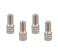 4 Pcs Dual-Seal Valve Stem Extension Kit 24mm Chrome-Plated Brass Tire Valve Extender for Easy Tire Inflation and Pressure Check on Cars SUVs Trucks and More
