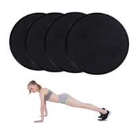 4 PCS Dual Sided Gliding Discs, 17.5cm Reversible Core Sliders, Discs Exercise Slider Ultimate Core Trainer Gym Home Abdominal Total Body Workout Gliders Gym Use on Carpet Hard Floor