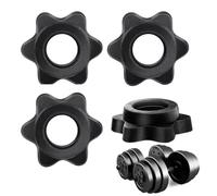4 PCS Dumbbell Clips, 1 inch(25mm) Anti-Slip Barbell Clips Dumbbell Hex Nut Barbell Spin-Lock Collars Screw Clamps Dumbbell Barbell Clips for 1" Standard Barbells Bars