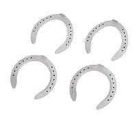 4 Pcs Durable Aluminium Alloy Horseshoe Kit Essential Horse Riding Accessory for Competitions and Training (6 ID: 16.5mm/0.64in, Circumference: 51.8mm/2.04in)