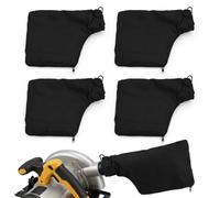 4 PCS Durable Black Mitre Saw Dust Bag Replacement with Zipper & Wire Frame