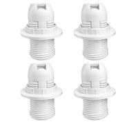 4 Pcs Durable White Table Lamp Fittings,E14 Lamp Holder,E14 Bulb Holder,Light Bulb Socket For Pendant, Ceiling And Bedroom Lamps