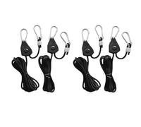 4 Pcs Duty Heavy Rope Ratchet with Hooks,2.4M Adjustable Rope Ratchet for Plant Lamp,150lb,Adjustable Grow Light Ratchet Rope,Hanger Rope Ratchet
