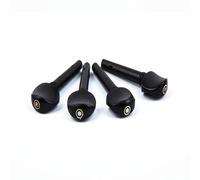 4 Pcs Ebony Violin String Shafts 1/2-3/4-4/4 Size with Fish Eye Violin String Knobs Violin Replacement Accessories Tuning Shafts Black (1/2)